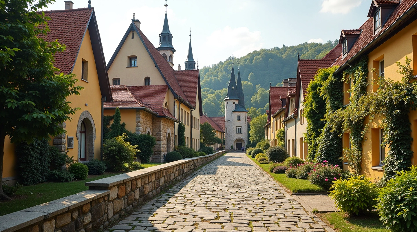 Historická kolonáda s malebnou architekturou v Mariánských Lázních s minerálními prameny
